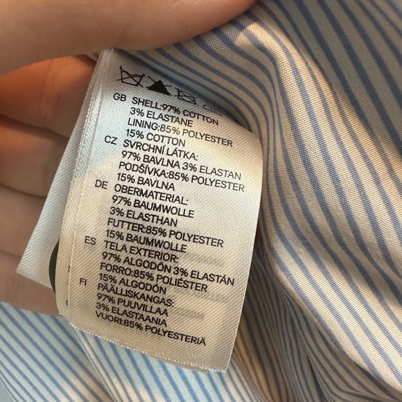 H&M Blue Blazer with Pinstripe Lining - Picture 5 of 9